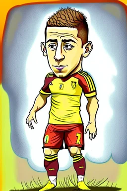 Eden Hazard Belgian football player football player cartoon 2d