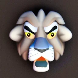 Lion King Animation OC Loca male lion triangular face shape hooked black nose tip