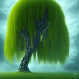 one lonely willow tree