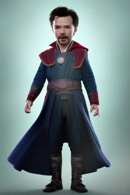 Doctor strange toddler, serious, full body, jump, bokeh, hyper realistic