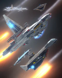 A super-advanced fighter in space for galactic travel with all the combat facilities