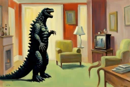 godzilla and 1960 norman bates psycho house movie, henry luyten and auguste oleffe impressionism paintings