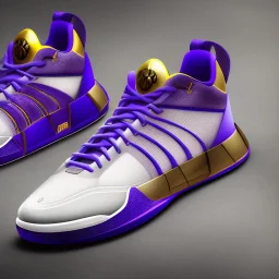 Basketball sneaker inspired by kobe bryant, audi RS6, Los Angeles Lakers, 35mm camera, magazine advertisement, realistic shot 3/4 view from the lateral front