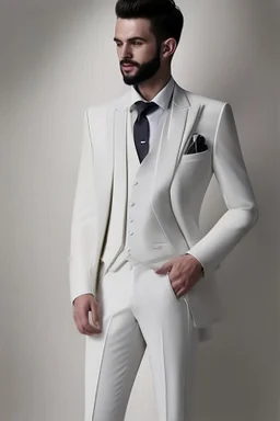 Men's wedding suit for music lovers Photorealistic