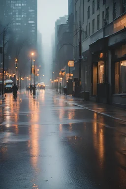 photo raw, 8k uhd, 1990s film still,rainy Toronto street, overcast, cold, sharp focus, realistic,