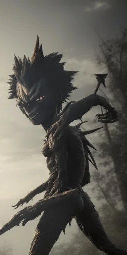 demon slayer battling ryuk