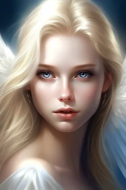 bellissimo viso angelico capelli biondi fantasy