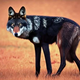 Black and red wolf