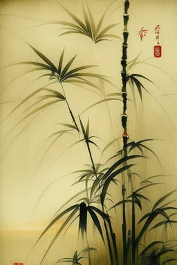 bamboo style chinese painting