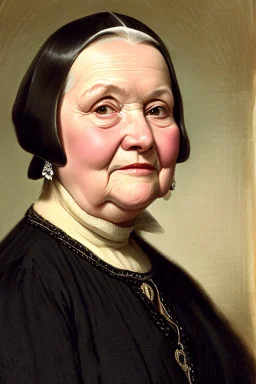 rich old woman with some fat, unattractive portrait