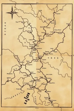 an old and weathered map