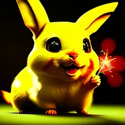 cute picachu, high-key cut unreal engine, volumetric, warm indoor lighting, detailed, digital painting, cinematic, character design