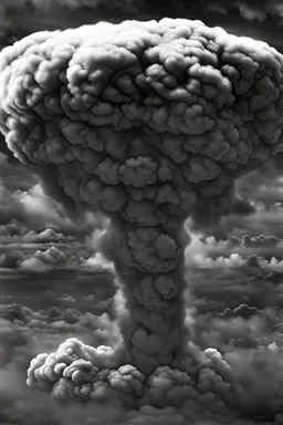 Hiroshima bomb, line arts, manga style