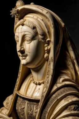 renaissance bone sculpture of a woman