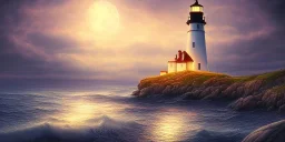 scenery lighthouse by night