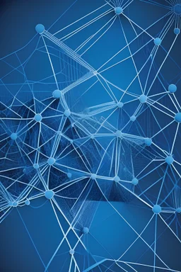 an abstract network of lines blue in a tech style