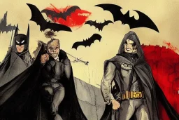 Batman, Frodo and Dracula painted by William Turner