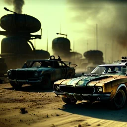 Ultra realistic mad max scene, party. Danger sweet woman, waist up view. Steampunk style, epic, yellow smoke fog, hottest, highly detailed, concept art, unreal engine 5, god rays, ray tracing, RTX, lumen lighting, ultra detail, volumetric lighting, 3d, finely drawn, high definition, high resolution.