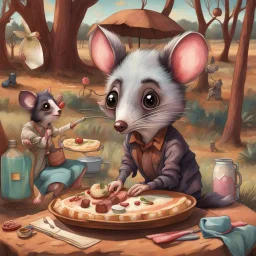 the peculiar picnic of the painted possums: an artful adventure in the outback --v 6.0 --style raw