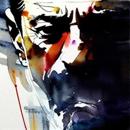 "robert de niro", watercolor illustration by <agnes cecile> <Yoji Shinkawa>, natural tones, ornate and intricate detail , soft smooth lighting, soft pastel colors,