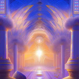 African crystal palace ! soft background | god rays | intricate | elegant | galactic landscape | highly detailed | illustration | depth of field, luminosity, ultra sharp focus, ultra high definition