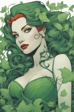 Highly detailed portrait of Poison Ivy, by Loish, by Bryan Lee O'Malley, by Cliff Chiang, by Greg Rutkowski, inspired by capcom