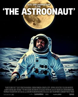 “ Sam Samarrai “ as an astronaut on the moon movie called “ The Astronaut “ , movie poster