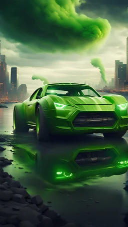 Hulk as la voiture surreal 8K image