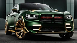 A (((G-Wagon Dodge Charger))) featuring a luxurious interior, advanced technologies, and a sleek body kit designed by MANSORY, exuding an air of sophistication and power