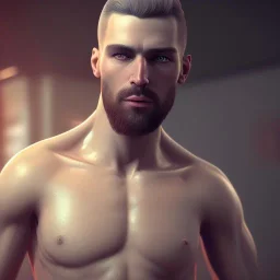 A naked man, mysterious, soft lighting, unreal engine 5 volumetric lighting, intricate details, realistic style, 8k resolution