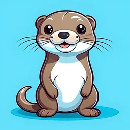 cute clipart of an otter character