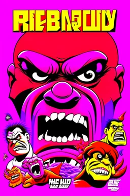 head fuked title with movie poster title :HEAD FUKED SO MUCH BRO, monster more angry and more 90s style, angry fast, extreme, wild, so so angry, red and purple background with 90s style slashes