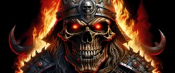 4K. REALISTIC FULL DETAILS. LOGO EMISSION METAL FIRESTARTER SORCIER VAUDOU STYLE IRON MAIDEN