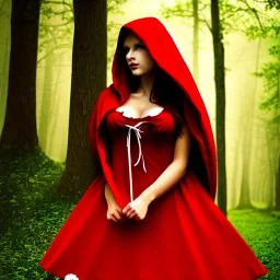 sensual, gorgeous red riding hood