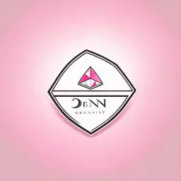 Create a logo for Deniz, a boutique of diamond-inspired dresses, Baby Pink