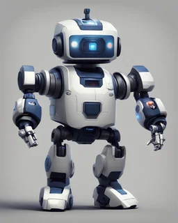 can you draw a police robot in a style appropriate for Paradroid 90?