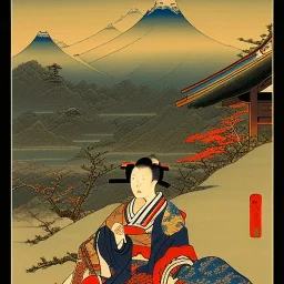 Ukiyo-e,mountains