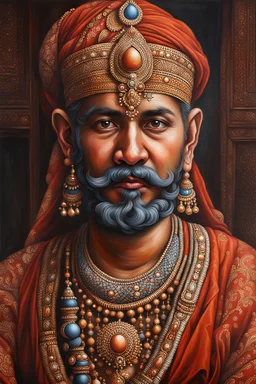 realistic painting of ganjar pranowo, intricated details, professional photography