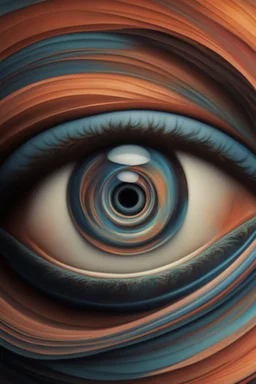 Explore the depths of insanity through the lens of a warped eye; abstract art