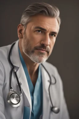 hyper realistic A centered image of male doctor