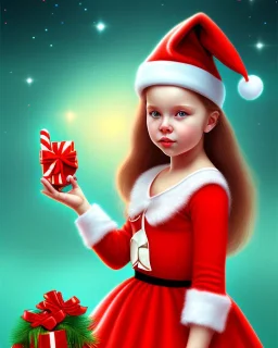 girl in Santa dress