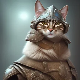 a cat wearing a medieval helmet, high detail, photo, kybernetic, 8k, ray-tracing