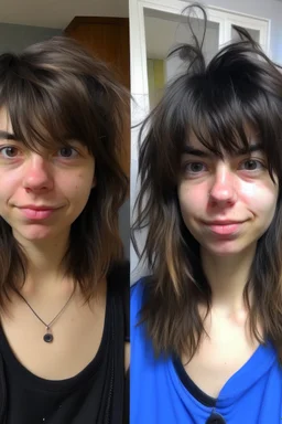 ragazza di 23 anni con capelli scompiliati