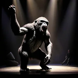 Off-Broadway musical production of Planet of the Apes.
