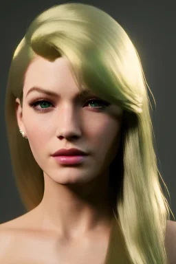 Clear focus,High resolution,High quality, Blonde long hair, green eyes, cat ears, Realistic