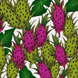 A background with colors of dragon fruit and its leaves