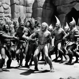 (high res photo by Ray Harryhausen) You don't really think we're going to run away from a bunch of cowards like you, do you?