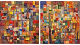 Generates an image based on the theme and pictorial style of Paul Klee