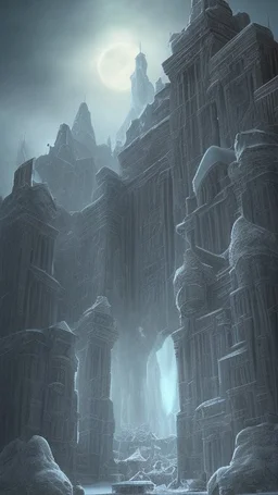 Une cite antique bloquée dans un glacier éternelle. La nécropole semble figée dans le temps. Les habitants l'ont depuis longtemps désertés a cause des créatures qui y rôdent.