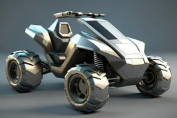 lowpoly metallic atv